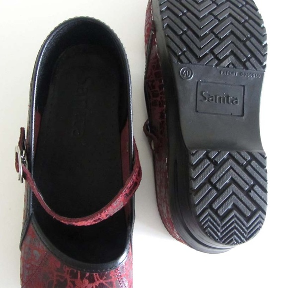 SANITA Marcelle mary jane textured leather clogs - Picture 7 of 7